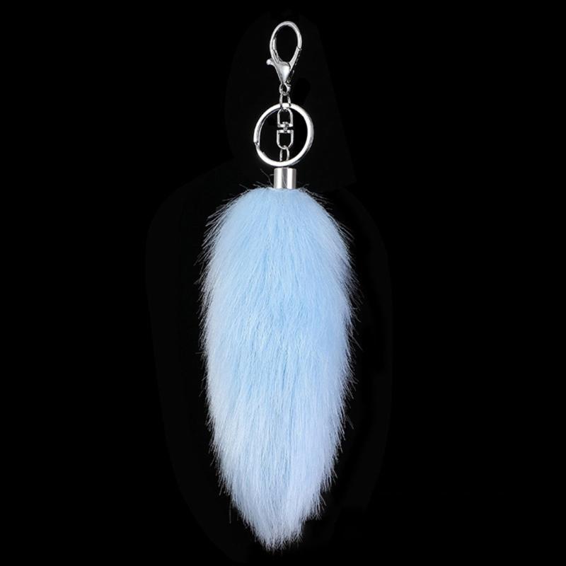 Stylish Artificial Animal Tail Keychain Soft Plush Key Ring Versatile Bag Decoration Youth Fashion Accessory for Purse