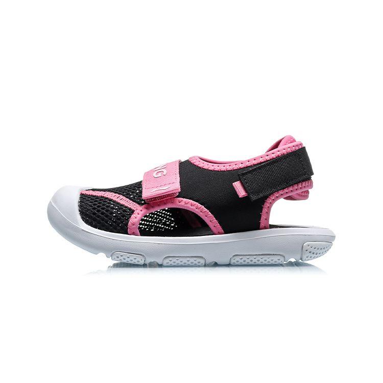 Дышащие сандалии Li Ning Детская обувь Черный Розовый YKKQ012-10 28
