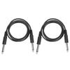 2PCS 3.3ft 6.35mm To 6.35mm Single-channel 1/4in Straight To Straight Guitar Cord  Audio Mixer
