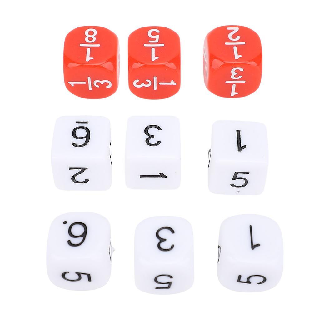 30 Stück Würfelset Weiß Rote Farbe 6-seitige Standardwürfel Pädagogische 16mm Kunststoffwürfel für für Brett