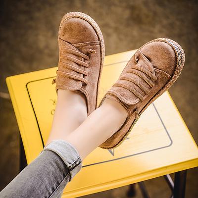 Zapatos Bajos de Primavera para Mujer 2024 Nuevos Mocasines de Punta Redonda Anchos Poco Profundos Slip-on Casuales Zapatos Bajos de Dama Zapatos Oxford para Mujer
