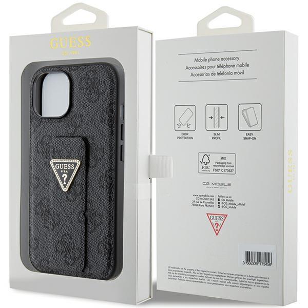 Guess Guhcp15Spgs4Tdk Iphone 15 / 14 / 13 6.1 Czarny/Black Hardcase Grip Stand 4G Triangle Strass