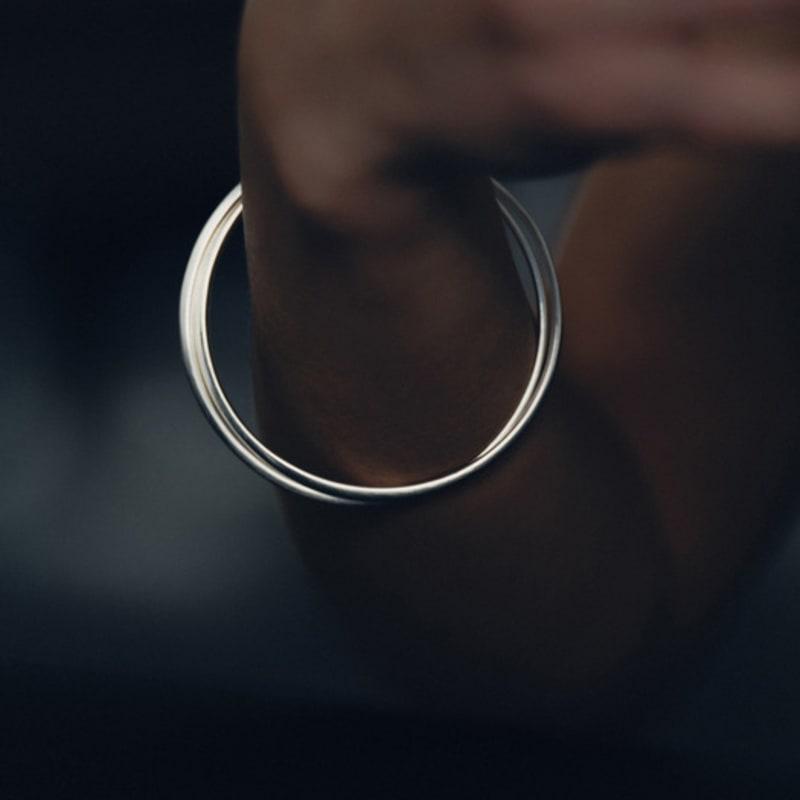 

KODO Double Bangle Shiny Silver