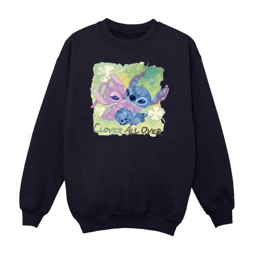 Disney Womens/Ladies Lilo And Stitch St Patrick´s Day Clover Sweatshirt