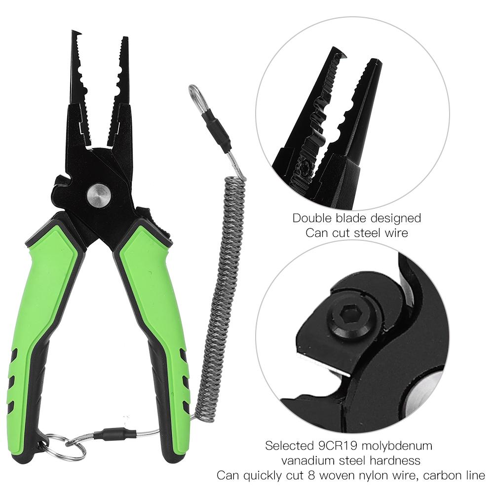 Aluminium Alloy Green Lightweight Fishing Clamp Anti Lost Rope Fish Grip Control Tackle Equipment Accessory with