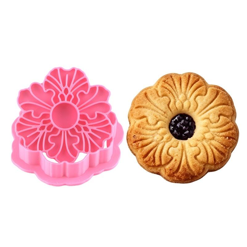 Retro Round Sandwich Cookie Mold Set Heart & Dot Edge Biscuit Cutters For Jam, Chocolate & Cheese Cookies Valentine'S Day