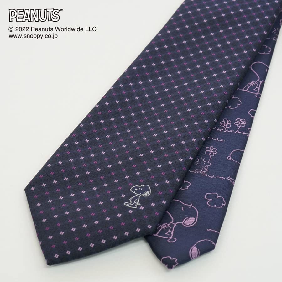 [Peanuts] Snoopy Necktie PNDW0456 Dark Blue SNOOPY Business Brand Necktie Gift