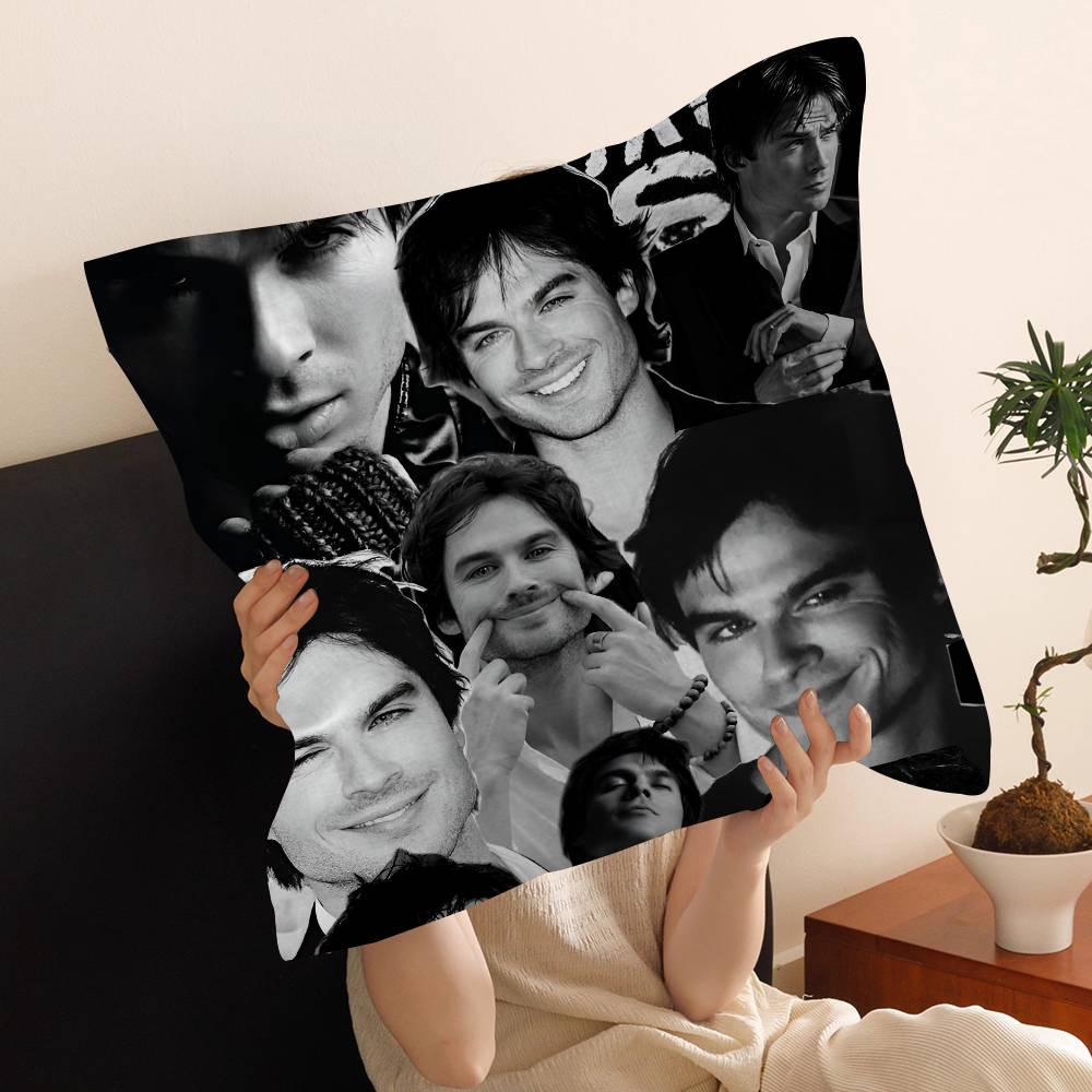 Pc Damon Salvatore Vampire Diaries Kissenbezug Auto Überwurf Kissenbezug für Sofa Auto Weihnachtsgeschenk xcm xcm