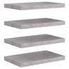 VidaXL Étagères murales flottantes 4 pcs Gris béton 50x23x3,8 cm MDF