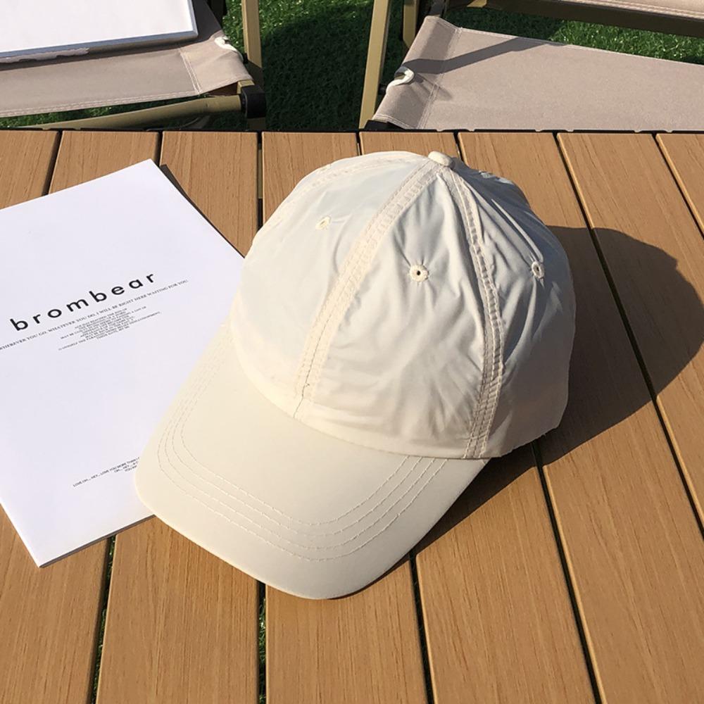 Korean Style Quick-Drying Baseball Cap Solid Color Peaked Cap Casual Solid Color Sun Hat  Men
