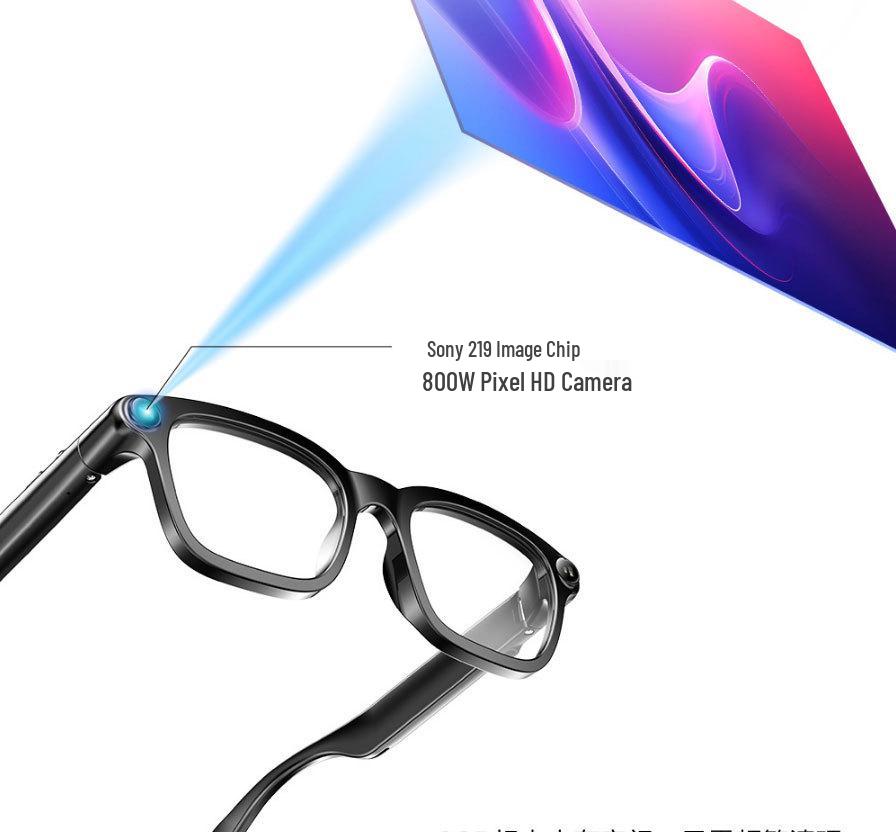 Smart Glasses with 800W Pixel HD Camera and AI Recognition