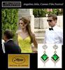 Emerald Green 18K Gold Princess Dangle Hollywood Celebrity Jewelry Earrings, 18KGP,