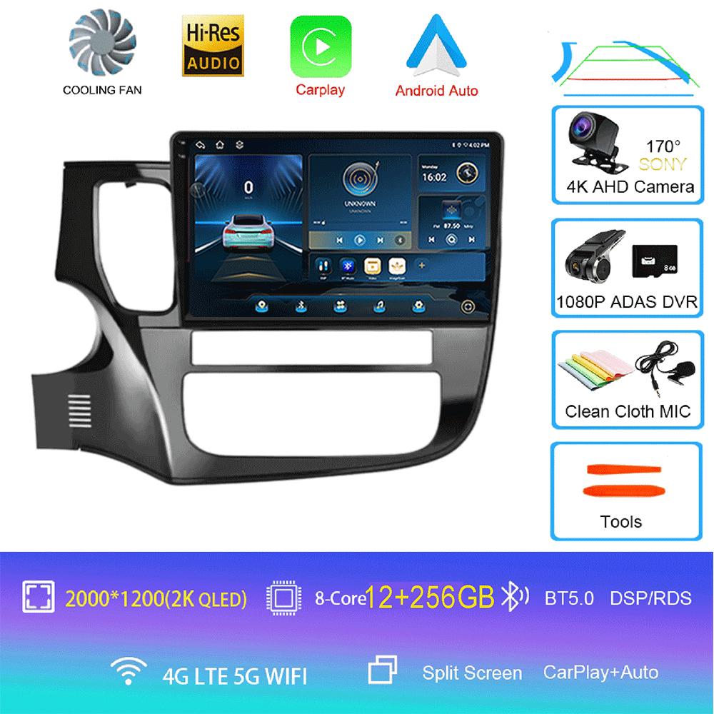 Android14 Carplay Auto Car Radio For Mitsubishi Outlander 3 GF0W GG0W 2012-2018 Multimedia GPS Video Player Stereo 2din Head
