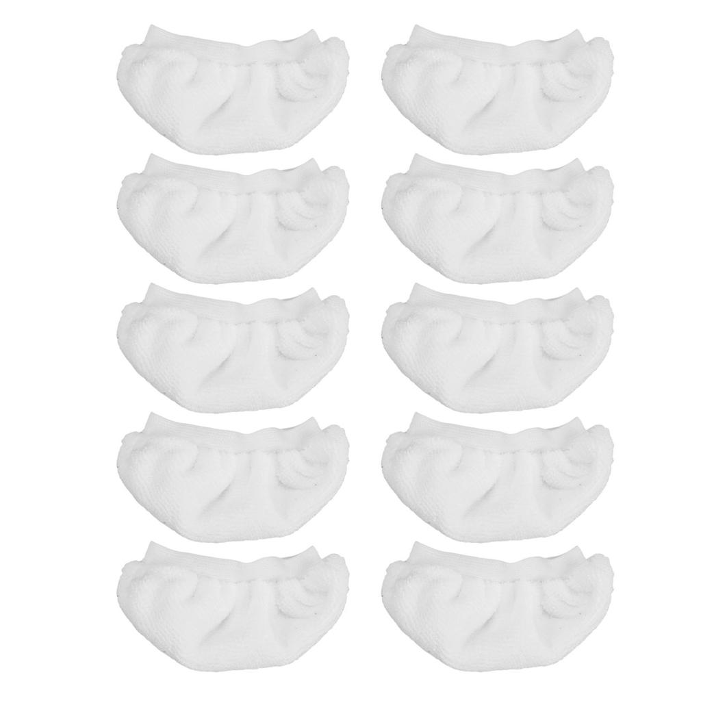 10 Pièces Chiffons Microfibres pour Nettoyeur Vapeur Housse Lavable Réutilisable Tampons Accessoires de Remplacement