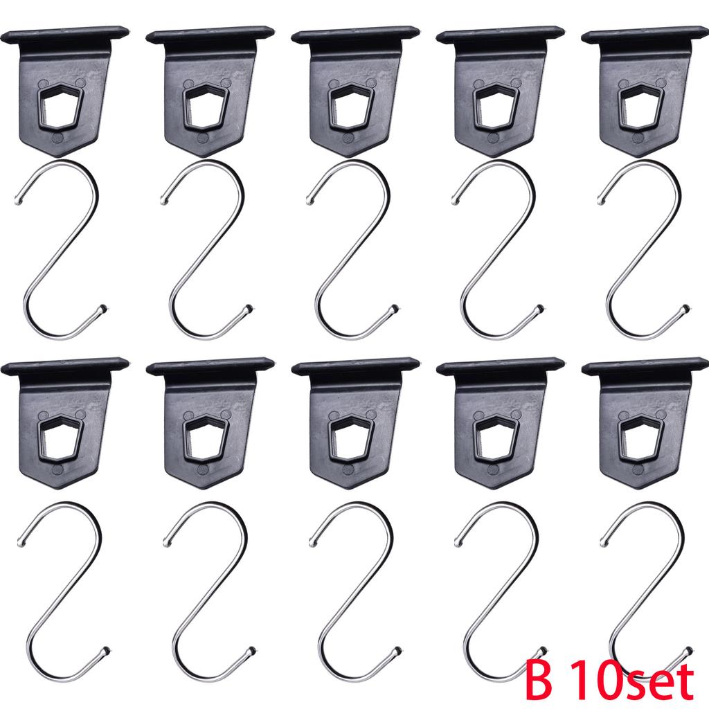 Durable Camping Awning Hooks Clips Racks with S Hooks Outdoor Exterior Parts for RV Camper Caravan Travel