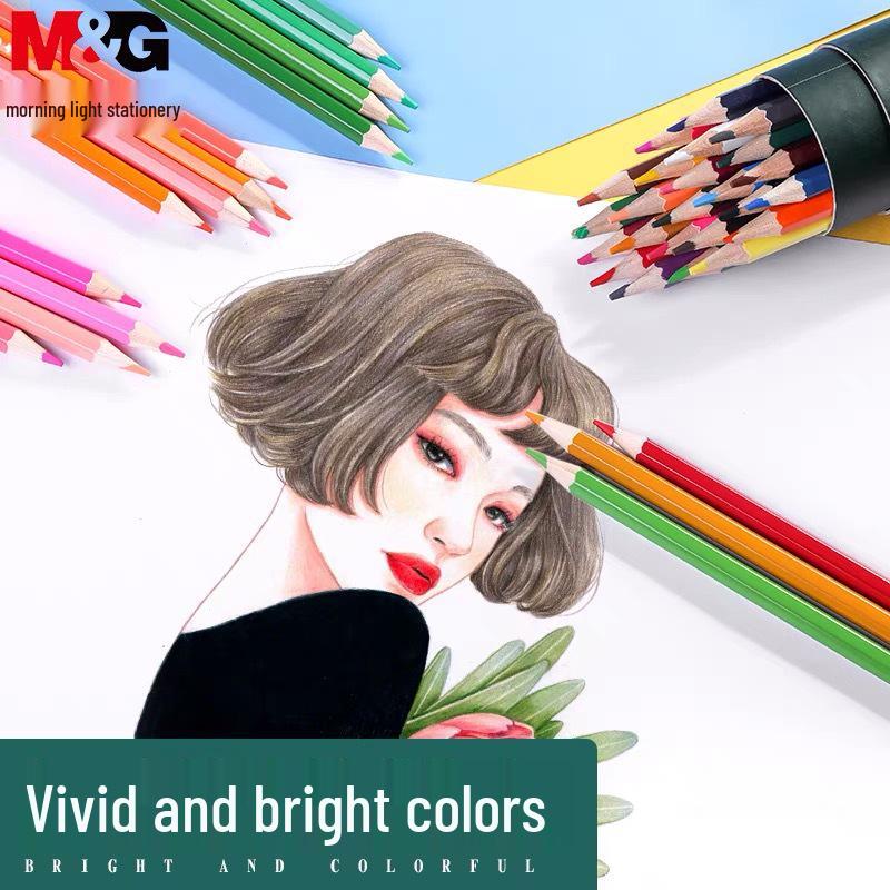 Morning Light Oil-Based & Water-Soluble Colored Pencils – 24 Erasable and 36 Hand-Painted Shades for Students