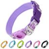 Dog Leash & Collar Set with AirTag Holder For Small Medium Large Dogs,5 FT Double Rope Leashes with Adjustable Reflective Collar