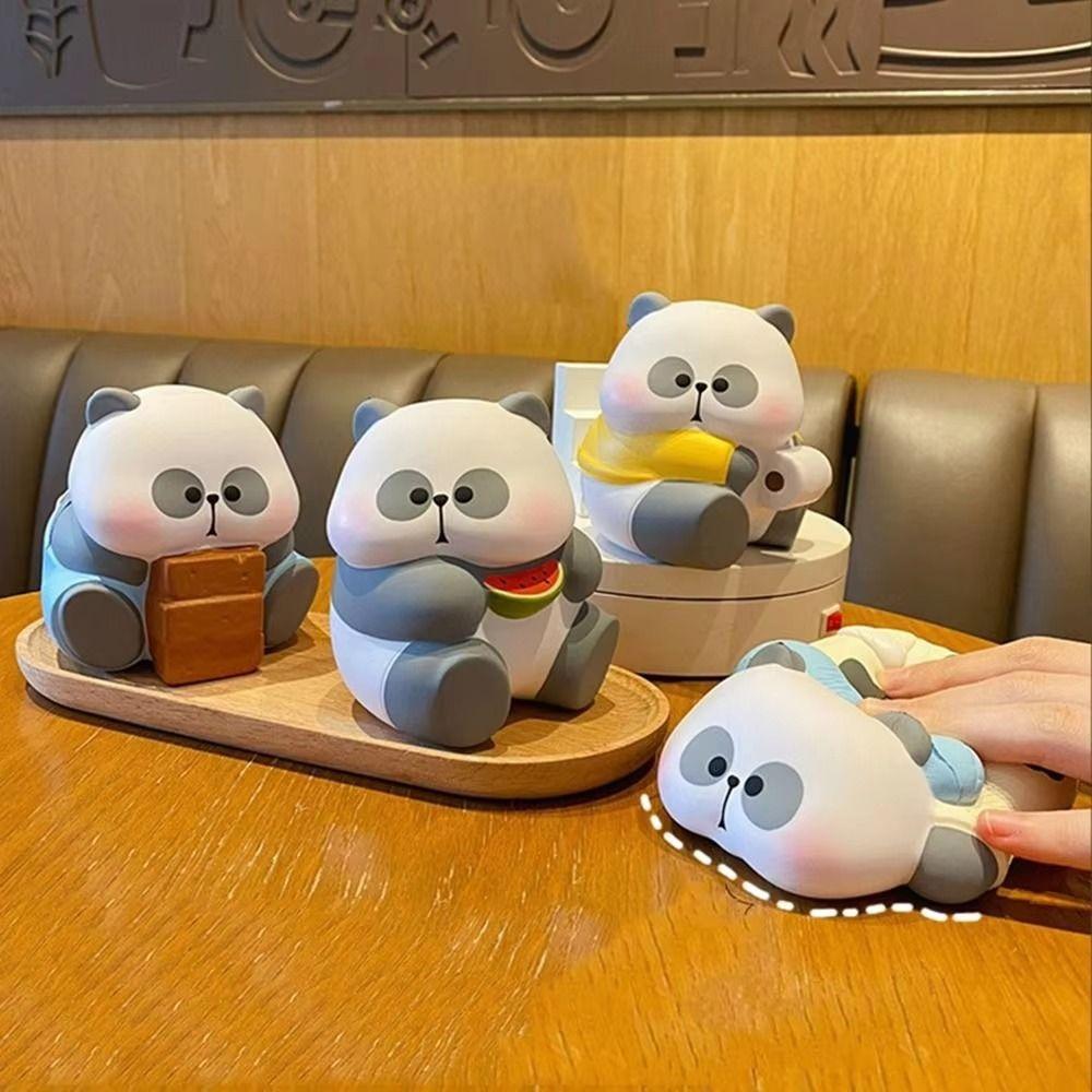 Kneading PVC Panda Squeeze Toys Elastic Animal Panda Fidgeting Toys Birthday Kids Gift