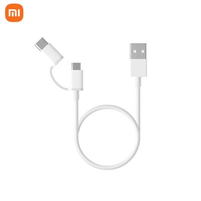 100% оригінальний кабель для передачі даних Xiaomi Mi 2 in 1 Micro USB to Type-C Fast Charging Data Cable 1M для Xiaomi Mi 10/POCO X3 NFC для Samsung Galaxy