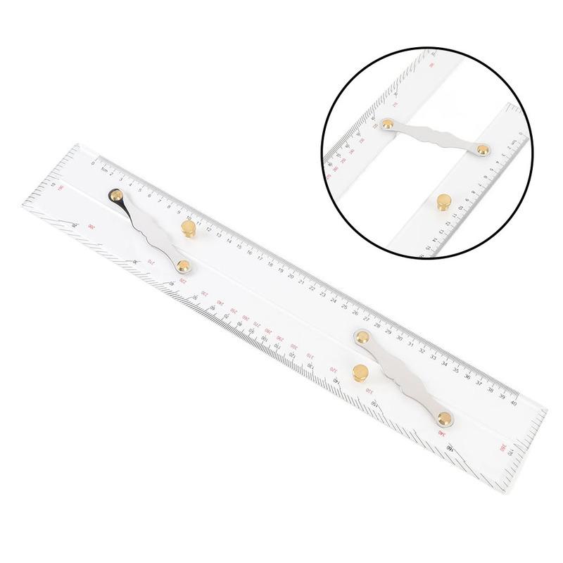 Parallel Ruler for Sea Chart Plotting 450mm Acrylic Material Designed for Marine Navigation with Excellent Light Transmission