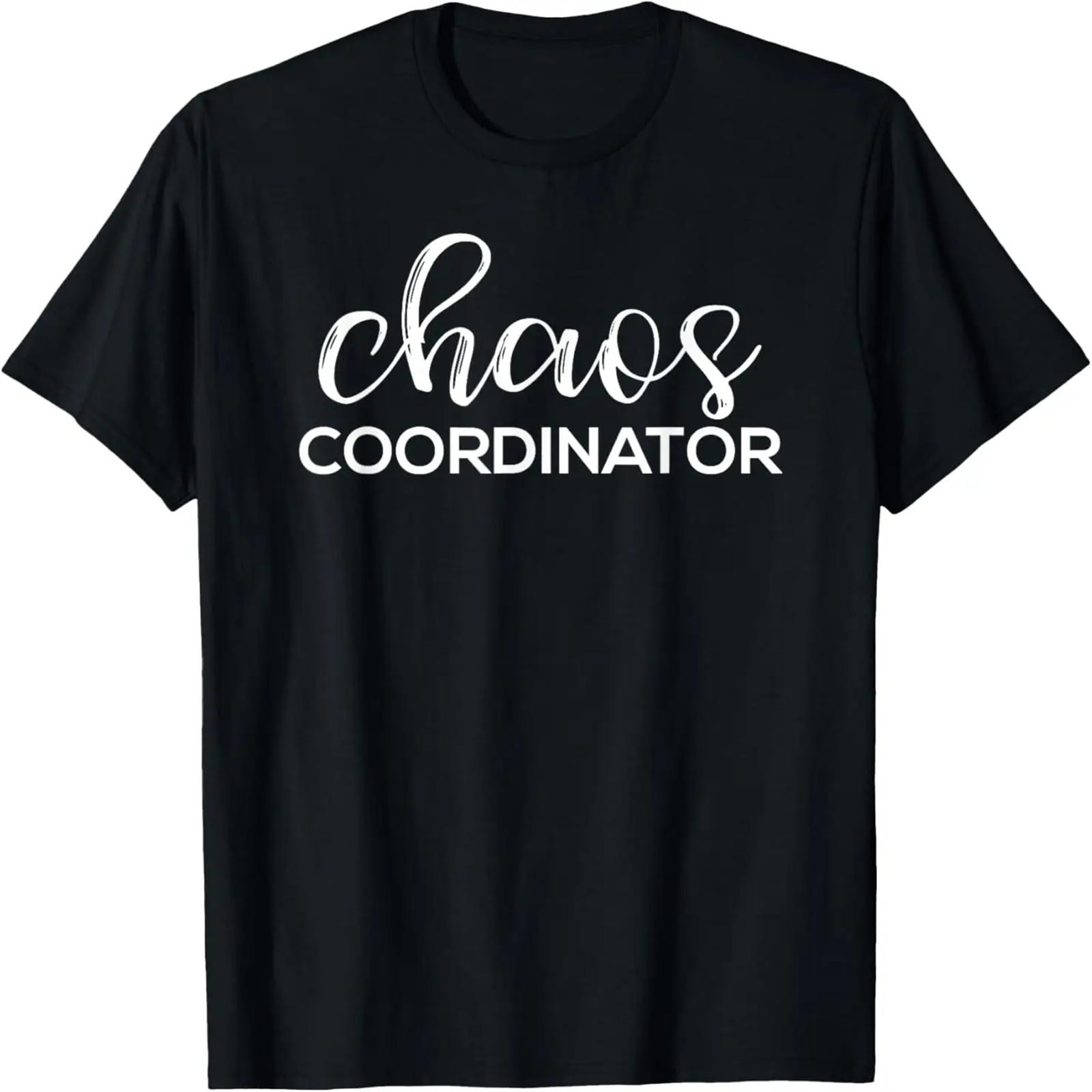 

Chaos Coordinator Funny Printed Graphic Mom Babysitter Nanny T-Shirt XXXXXL різнокольоровий