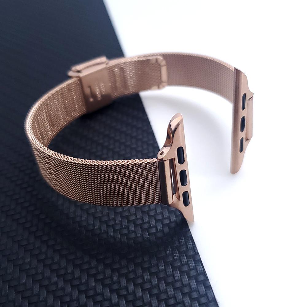 Slim Metal Stainless Steel Bracelet For Apple Watch Series 6 SE 5 Strap Band For iWatch 40mm 38mm 44mm 42mm Women Mesh Watchband