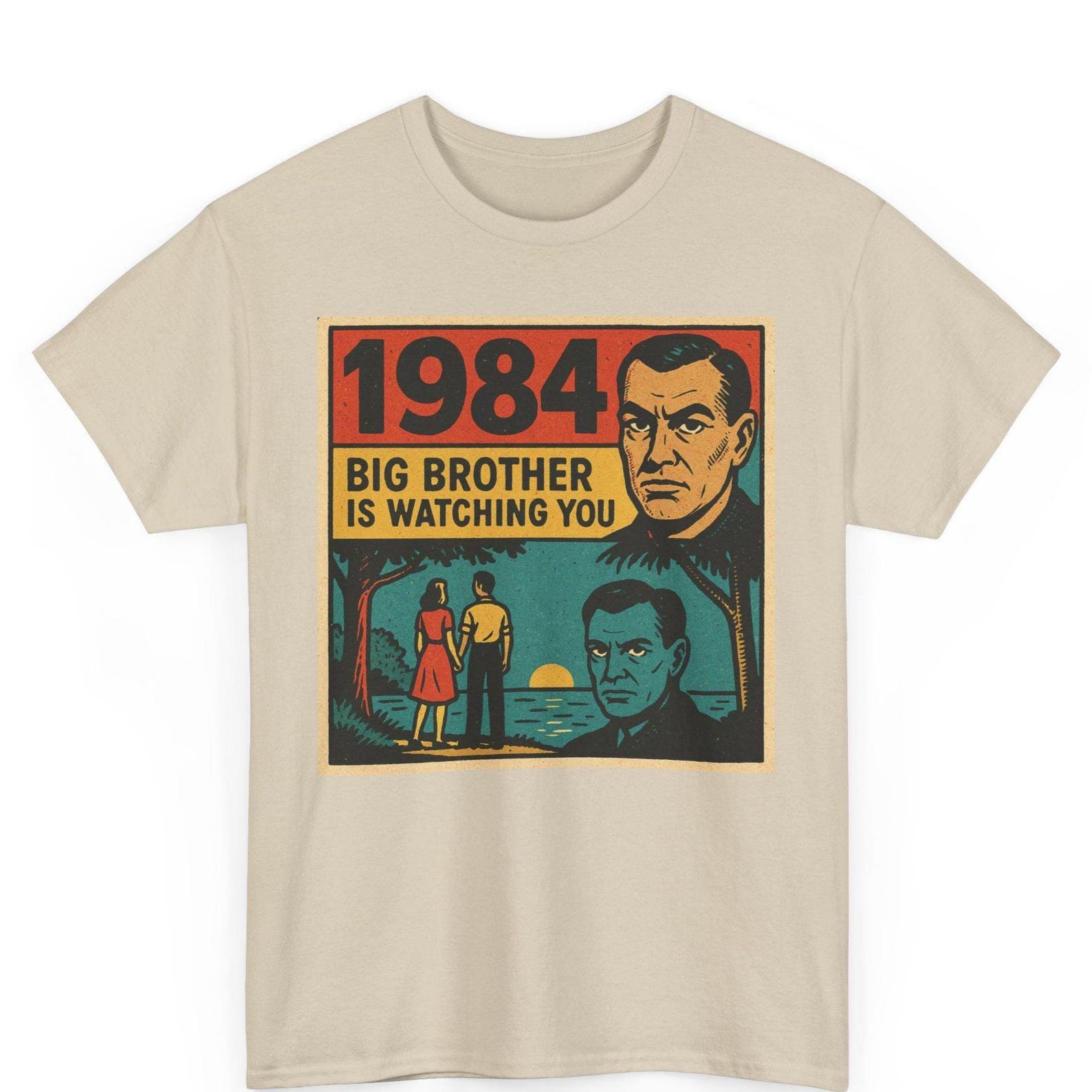 1984 Big Brother T-Shirt: Retro Orwell Graphic Tee 4XL