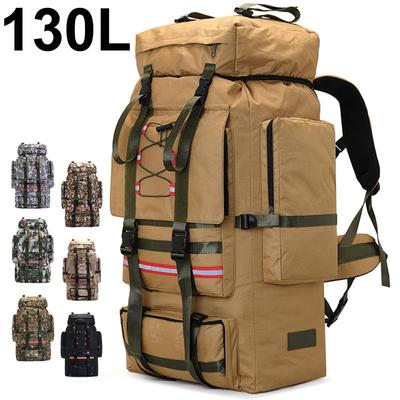 130L Extra Large Capacity Outdoor Waterproof Travel Camping Backpack Climbing Bag Hiking Luggage Rucksack