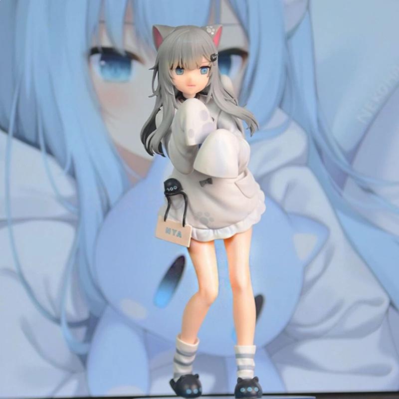 Amagi Cat Original Nekotori Shizuku Cat Girl Anime Figure Collectible Model Desktop Decor For Otaku Anime Fans Collection Gift