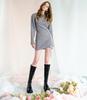 Urban Dress Cross Bolero Knit Onepiece Set Gray