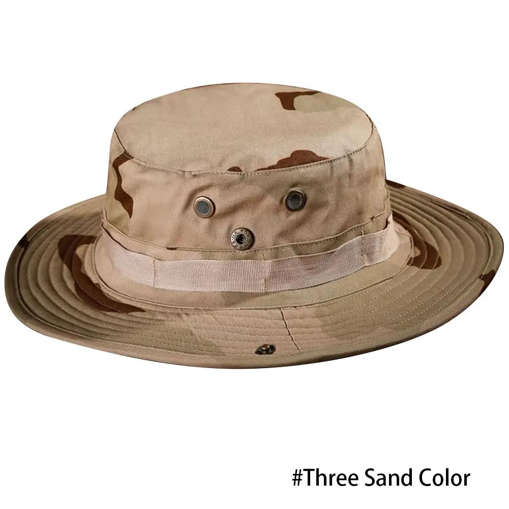 Men Hunting Hiking Outdoor Camo Sun Caps Camouflage Hat Tactical Bucket Hats Panama Summer Cap