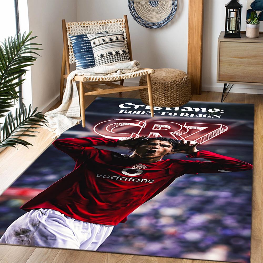 Ronaldo's Number Seven Jersey Floor Mat Perfect for Decorate Room Playrooms Bedrooms Game Room Antislip Carpet Anime Office Decor Wedding Party Gift