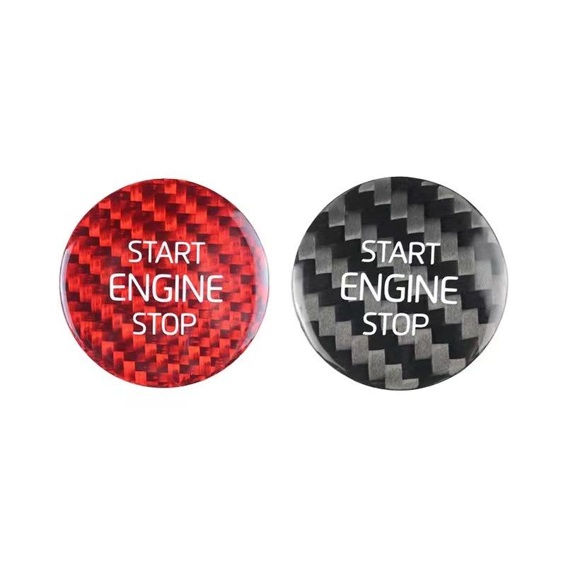 Real Carbon Fiber One-Button Start Ignition Decal for BMW, Mercedes-Benz, Volkswagen, Toyota, Nissan, Honda, Suzuki