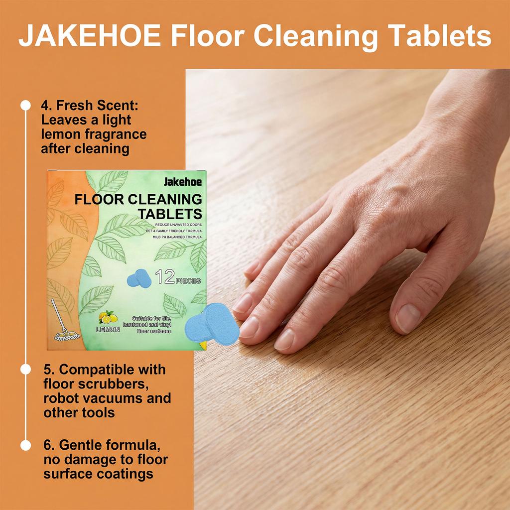 Floor Cleaning Tablets Tile Hardwood Floor Stain Remover Deodorizing Fresh Scent Effervescent Tablets for Home Floor Care