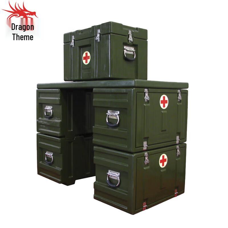 Military Green Camping Medical Storage Box Set