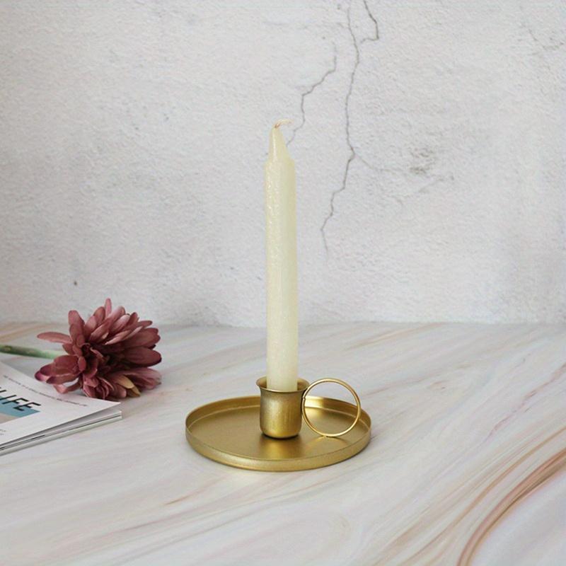 1pc Vintage Metal Iron Candlesticks Candle Holders Home Desktop Decoration Ornaments Wedding Party Festival Candelabra