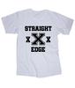 T-shirt Straight Edge per giovani di oggi - Anelli Bianchi in Cotone Filato