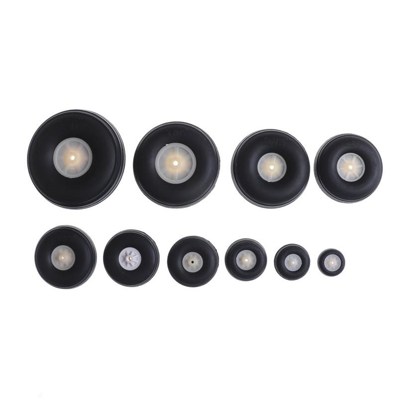1" - 3.5" Rubber Pu Wheel With Plastic Hub For Rc Airplane Replacement Parts