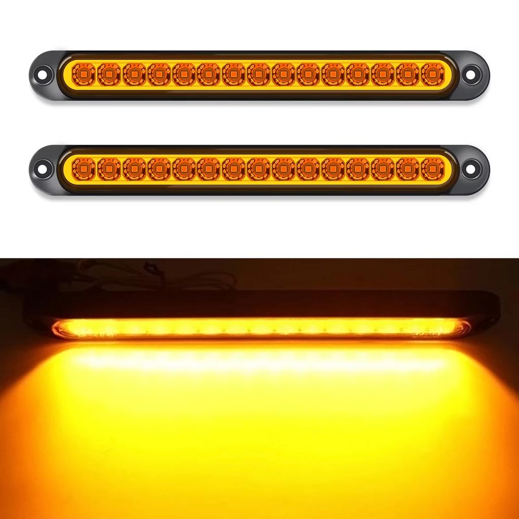 2PCS Truck Rear Tail Light for Car Trailer Lorry Turn Signal Stop Brake Lights Side Marker 15 LEDs Light Bar 12V 24V Universal