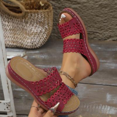Fashion Sandals Shoes Women Summer Platform Shoes Woman Slip On Walking Shoes Wedge Women's Sandals Retro Woman Slippers Female Footwear
