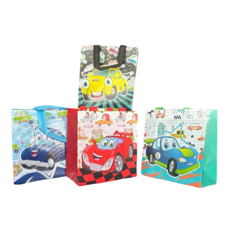 StoBag Cartoon Car Bags for Sweets Kids Birthday Gift Candy Treat Bag Cute Vehicle Party Favors Reusable Gift Packaging Boys