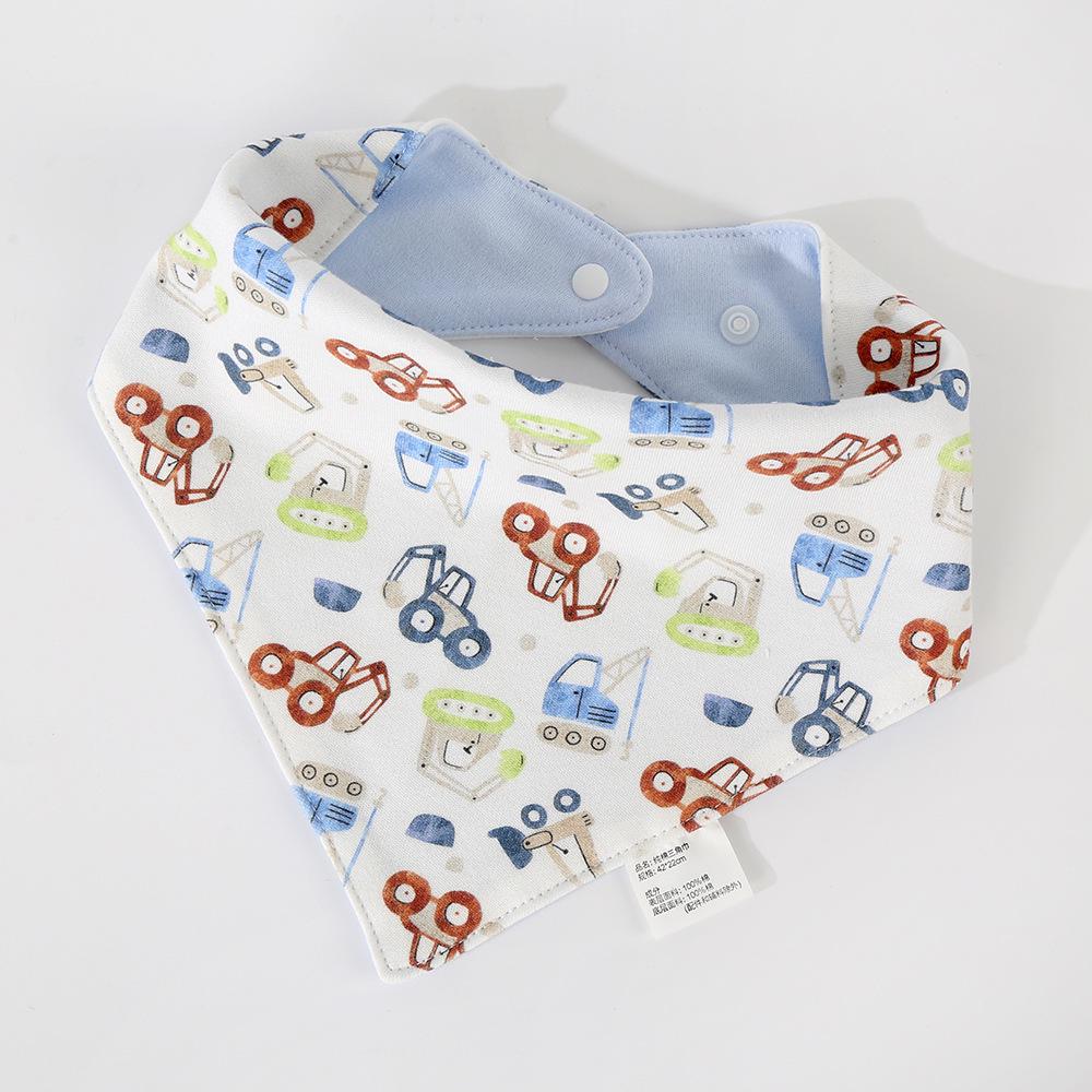 Korean Style Cotton Baby Bib - Double-Sided & Versatile for 0-2 Years