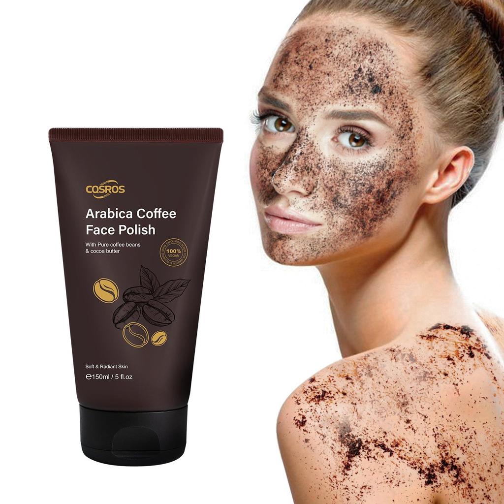 Coffee Face Scrub, Vegan Exfoliating Scrub For Smooth And Glowing Skin | Fights Blackheads, Enlarged Pores, Wrinkles And Fine Lines,150ml