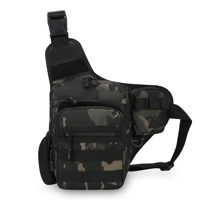 

Чоловіча наплічна сумка великої місткості, сумка кросбоді, вулична багатофункціональна спортивна нагрудна сумка зелений/камуфляжний