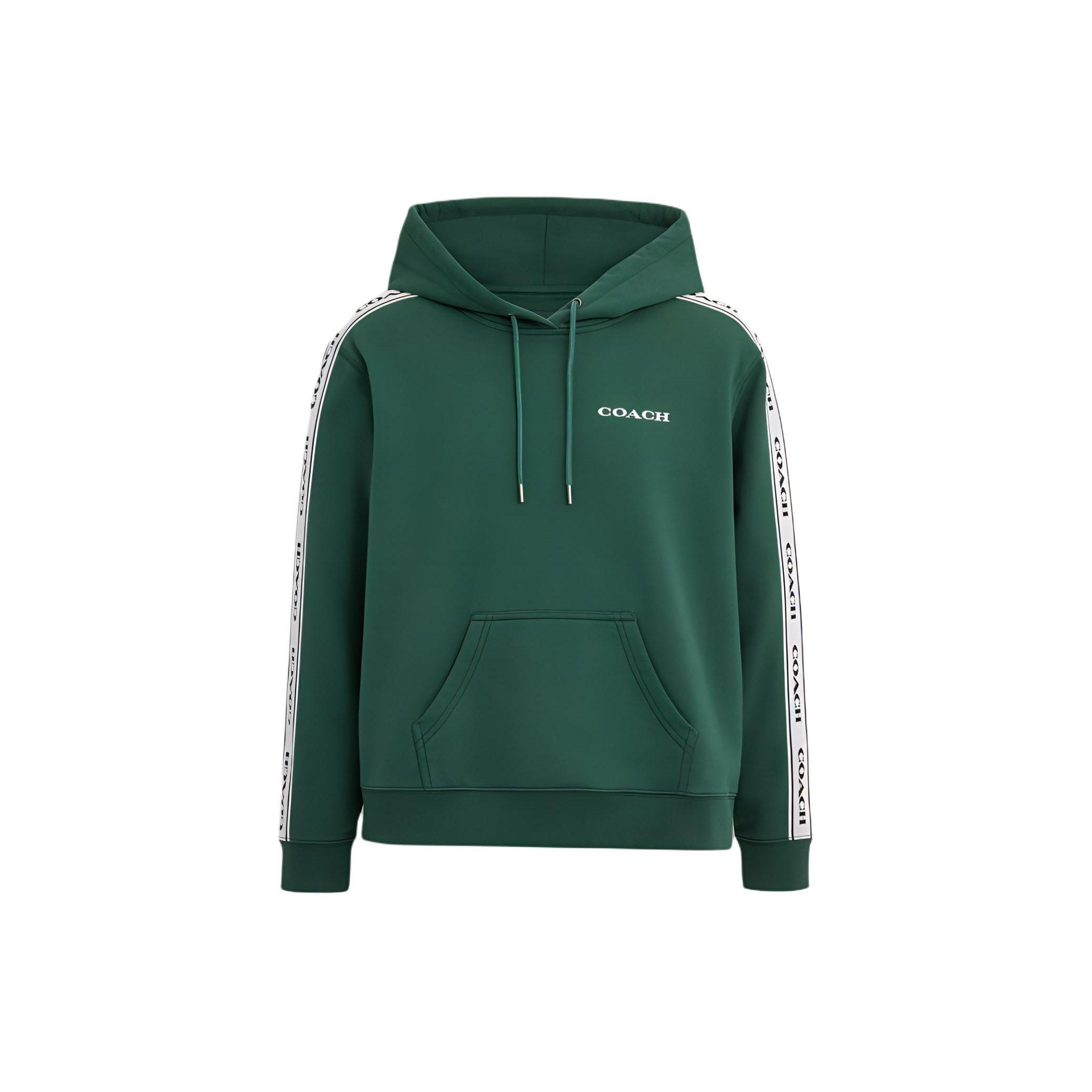 Coach Logo Letter Print Hooded Long Sleeve Casual Sweatshirt Women sweatshirt Green C8784-AR2 XS