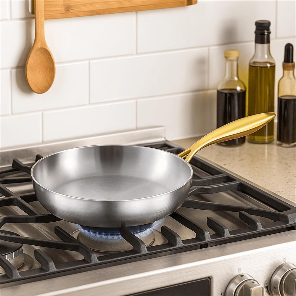 Universal Uncoated Frying Pan Non-stick Steak Skillets Household Cooking Pot  Stove