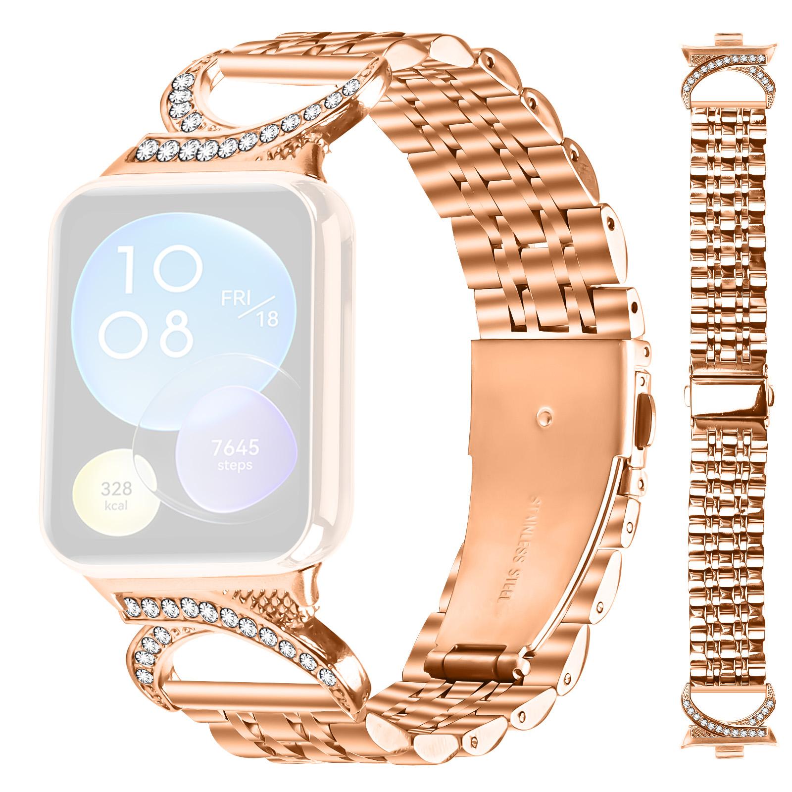 

Для Xiaomi Redmi Watch 5/Watch 4 Ремінець Сім намистин Нержавіюча сталь Браслет для годинника зі стразами З єднувач у стилі рогу бика