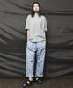 Deumakeu Paisley Wide Fit Elastic Waist Pants Sky Blue