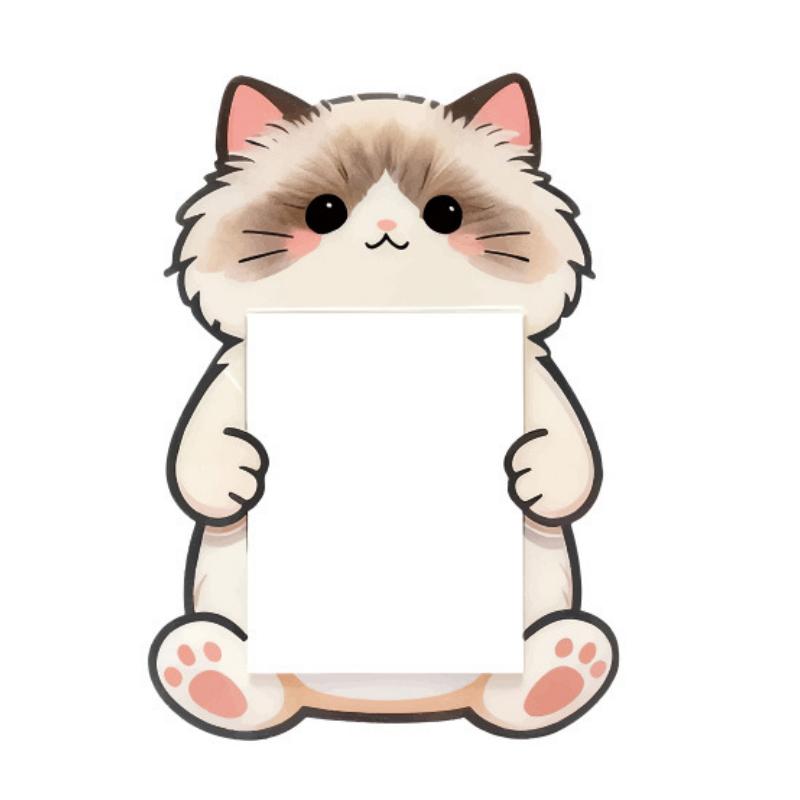 

1pc Cute Puppy And Kitten Acrylic Photo Frame 2-Inch Photo Fridge Magnet Display Frame Pet Photo Frame Fridge Magnet