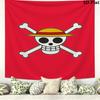 One Piece Logo Wall Tapestry Aesthetic Wall Hanging Printed Fabric Blanket Decorative Tapestries For Bedroom Living Room Home Decor